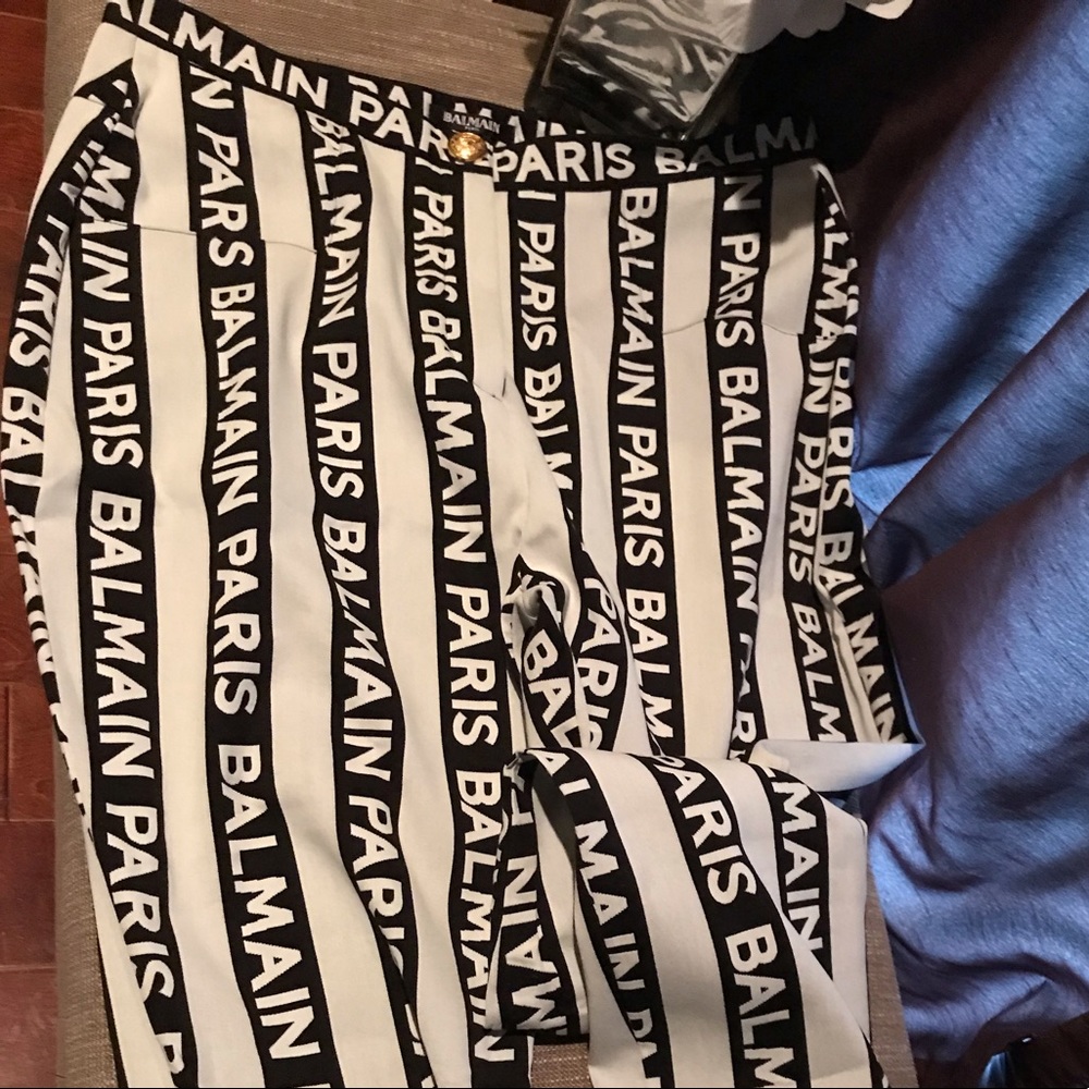 Balmain Skinny Logo Pants